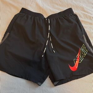 Nike Black Shorts with Red and Green Logo
